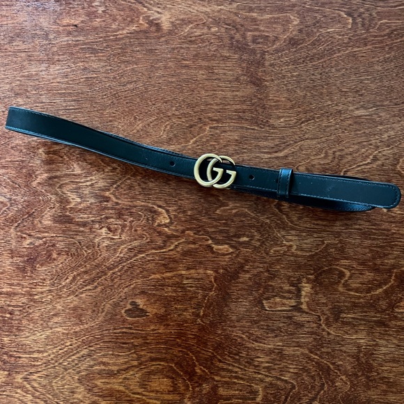 Gucci Leather belt with Double G buckle